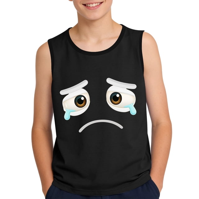 Camisola de Niños Pequeños 3-15 Años sin Mangas Tela Suave Impresión Gradiente para el Uso Casual Y Ocasiones Especiales