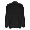 thumbnail image 6 of UTSJKR Fall Winter Knit Sweaters for Women Classic Solid V Neck Pullover Tops Casual Loose Oversized Jumper Knitwear Long Batwing Sleeve Sweaters 2024 Fashion Clothing Black L, 6 of 6