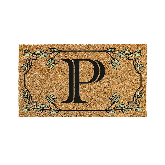 Monogram Coir Mat, Letter "P"