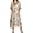 115-Brown, variant on London Women’s Paisley Floral Print Polyester Kaftan Dress with V Neck & Pockets (S–3XL)