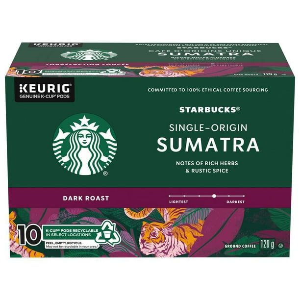 STARBUCKS® Sumatra Café d'Origine Unique K-Cups® capsules 10 ct