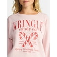 thumbnail image 4 of Women's Christmas Kringle Canes Graphic Fleece from Holiday Time, Sizes S-XXXL, 4 of 5