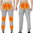 thumbnail image 4 of Ftwytp Heating Pants for Men Elastic Waist Waterproof Pants 7 Heating Zones Heated Trousers for Winter Warm Outdoor Snow Skiing Hiking Fishing Motorcycle Trouser, 4 of 8