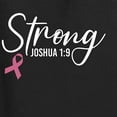 thumbnail image 5 of Wild Bobby Strong Joshua 1:9 Breast Cancer US Flag Breast Cancer Awareness Unisex Crewneck Sweatshirt, Black, Small, 5 of 5
