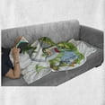thumbnail image 5 of Jurassic Soft Flannel Fleece Blanket, Cartoon Group Dinosaur Friendship Humor Colorful Happy Smile Creative Jurassic Fun, Cozy Plush for Indoor and Outdoor Use, 60" x 80", Multicolor, by Ambesonne, 5 of 5
