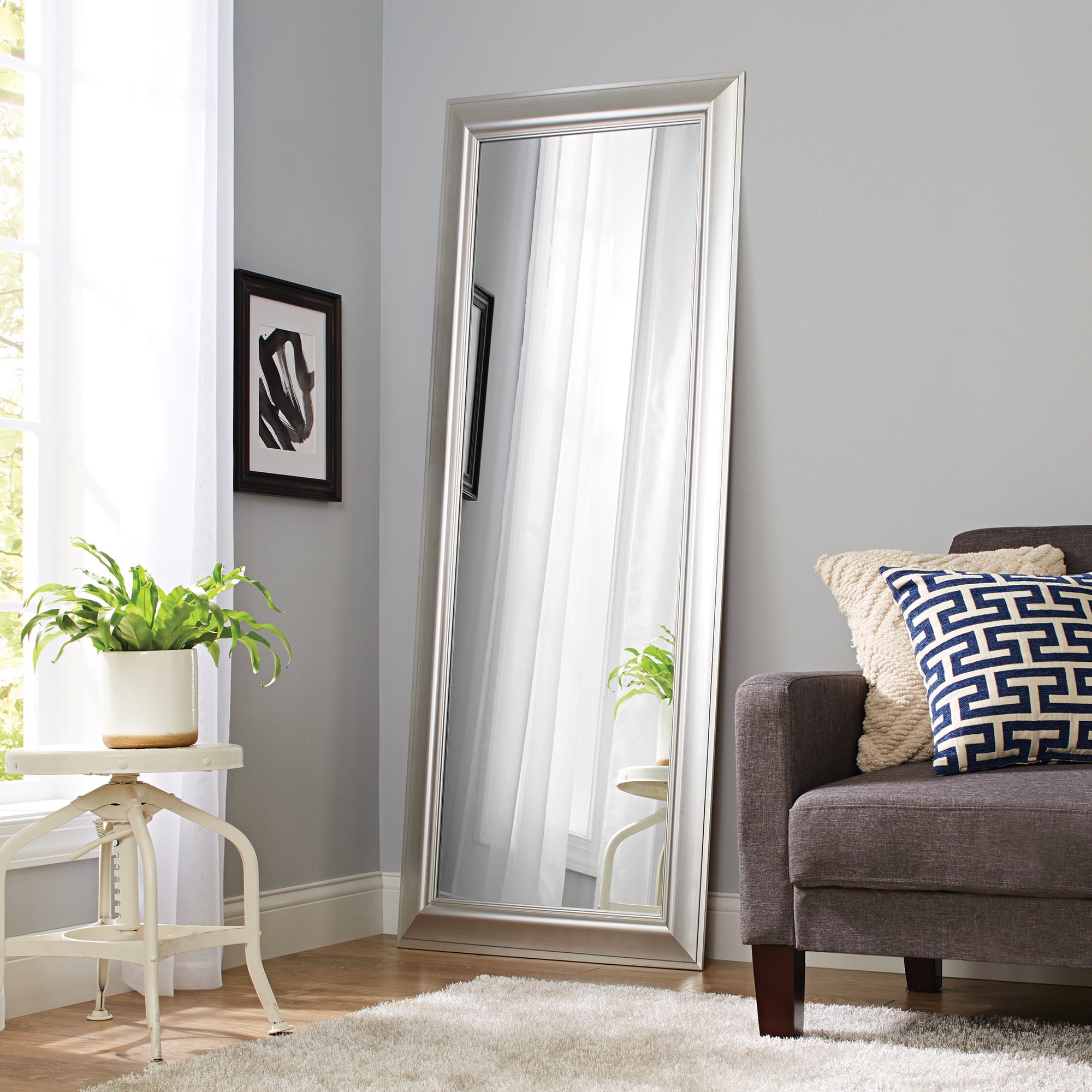 Better Homes and Gardens 27" x 70" Silver Leaner Mirror