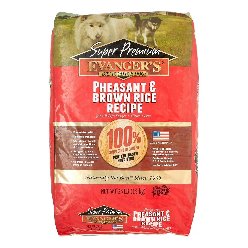 Evanger's Super Premium Pheasant & Brown Rice Dry Dog Food, 33 Lb