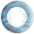thumbnail image 3 of Designart "Abstract Blue Wavy" Printed Modern Round or Oval Wall Mirror - Wave, 3 of 5