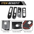 thumbnail image 4 of Unique Bargains 1 Set Front Rear Door Window Switch Panel Cover Trim for Toyota Tacoma 2024 Master Power Window Switch Cover Trim Carbon Fiber Pattern ABS Black, 4 of 6