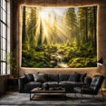 thumbnail image 6 of Mountain Lake Drenched with Forest Rocky Peaks Through, Mystical Fantasy for Space Lovers, Galaxy Room Decor, Thanksgiving Hostess Gift, Tapestry Wall Hanging for Bedroom and Dorm, 6 of 7
