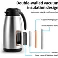 thumbnail image 3 of WhiteRhino 68oz Thermal Coffee Carafe for Hot Liquids Milk Cappuccino,Stainless Steel Insulated Coffee Pot,Multi Color, 3 of 7