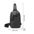 thumbnail image 4 of InsCrazy Sling Bag for Men Chest Bag New Casual Shoulder Crossbody Bag USB Charging Port Large Capacity Chest Bag for Travel Outdoor Sports, 4 of 8