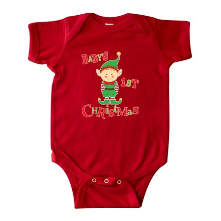 

Inktastic Babys First Christmas Elf Outfit Gift Baby Boy or Baby Girl Bodysuit