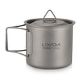 thumbnail image 1 of Tazas de titanio Copa de titanio ultraligera portátil para acampar al aire libre Tapa de agua de campo de campo , con manillable 300ml / 350ml / 450ml / 550ml / 650ml / 750ml, 1 of 7