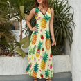thumbnail image 3 of Lunarable Pineapple King Size Sleeveless Dress Dresses Summer Women Dresses Clothing Woman Dresses Dress, 3 of 6