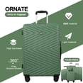 thumbnail image 6 of Travelhouse 4 Piece Hardshell Luggage Set Hardside Lightweight Suitcase with TSA Lock Spinner Wheels.(Dark green), 6 of 6