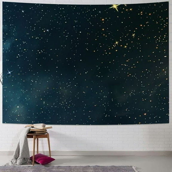 Shiartex  Starry Night Sky Tapestry Wall Hanging Aesthetic Tapastry Decor for Bedroom Living Room Dorm Stars Tapastry Large Wall Tapestry Art Indoor Wall Art 60x50inch