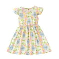 thumbnail image 2 of YTDSCS Girls Flower Dress for Kids Baby,Toddler Princess Dress Summer Short Sleeve Party Dress Ruffle Sleeve Dresses Sundress Tutu Dresses,Size 18M-6Years, 2 of 7