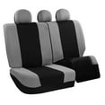 thumbnail image 1 of FH Group Light & Breezy Flat Cloth Car Seat Cover Set For Car Truck SUV Van Gray - Rear, 1 of 5