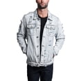 thumbnail image 5 of Victorious Men's Classic Distressed Denim Trucker Jean Jacket DK100 - Light Indigo - Small, 5 of 7
