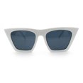 thumbnail image 5 of Womens Gothic Square Rectangle Cat Eye Plastic Fashion Sunglasses [White - Black], 5 of 8