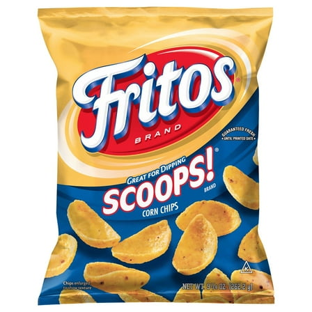 Pack Of 2 Fritos Scoops! Corn Chips, 9.25 oz (Package May Vary)