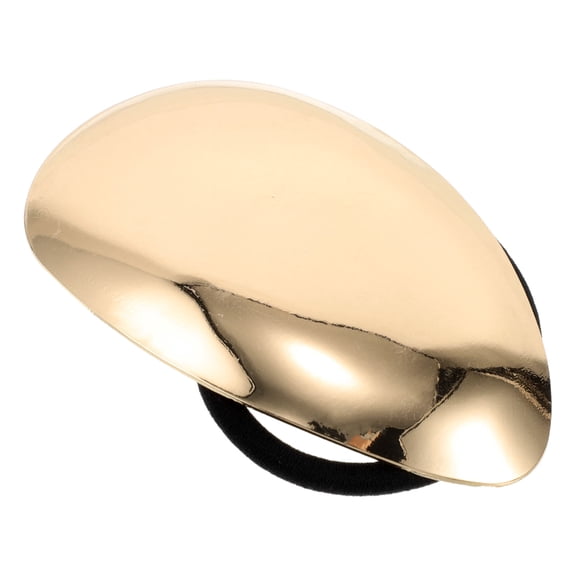 ADDHAT High Elasticity Golden Hair Styling Accessories Oval Hair Ties for Women 1Pack