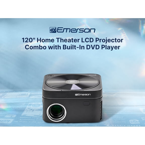Emerson EVP-2503C 120-Inch Home Theater LCD Projector with Built-In DVD Player Combo
