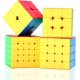 thumbnail image 1 of Juego de cubos de velocidad, 2x2 3x3 4x4 5x5 Paquete de cubos de velocidad sin pegatinas - Paquete de cubos mágicos brillantes, rompecabezas de cubos lisos con juguetes para juegos, 1 of 5