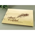thumbnail image 4 of Personalized Wedding Rustic Guest Book Photo Album Custom Name Engraved Guest Book, 4 of 6