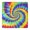 Colorful Rainbow Tie, variant on Blue White Tie Dye Wave Pattern Square Fitted Tablecloth with Elastic Edge,Square Table Cover,Washable Elastic Table Cover for Home Kitchen Party Decor 34"x34"