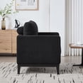 thumbnail image 6 of Nmkwnr Boucle Accent Chair with Black Wood Legs, 35.4" Wide Reading Chair with 2 Bolster Pillows, Armchair for Living Room, Offices, Lounge, Black, 6 of 9