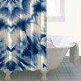 thumbnail image 4 of Indigo Tie Dye Star Shower Curtain 36"x72" ,Bathroom Decorative Shower Curtains Set with 12 Hooks,Modern Waterproof Washable Shower Curtain, 4 of 6