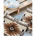 thumbnail image 3 of Aztec Ethnic on Khaki Outdoor Pillow Covers Waterproof Throw Pillow Cover 20x20in Set of 2,Square Decorative Pillowcases Cushion Case for Patio Sofa Couch,Southwest Indian Tribal Pattern, 3 of 7