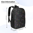 thumbnail image 2 of Uemuo Dinosaur Printed Durable 17-inch Student Backpack - Lightweight, Waterproof, Adjustable Straps, Ideal for School, Work, Travel, 2 of 5