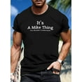 thumbnail image 1 of Men's Casual Outdoor Graphic T-Shirt - "It's a Mike Thing" 3D Print, Cotton Blend, Crew Neck, Summer Sportswear, Casual Sporty Tee, Summer Gifts, 1 of 5