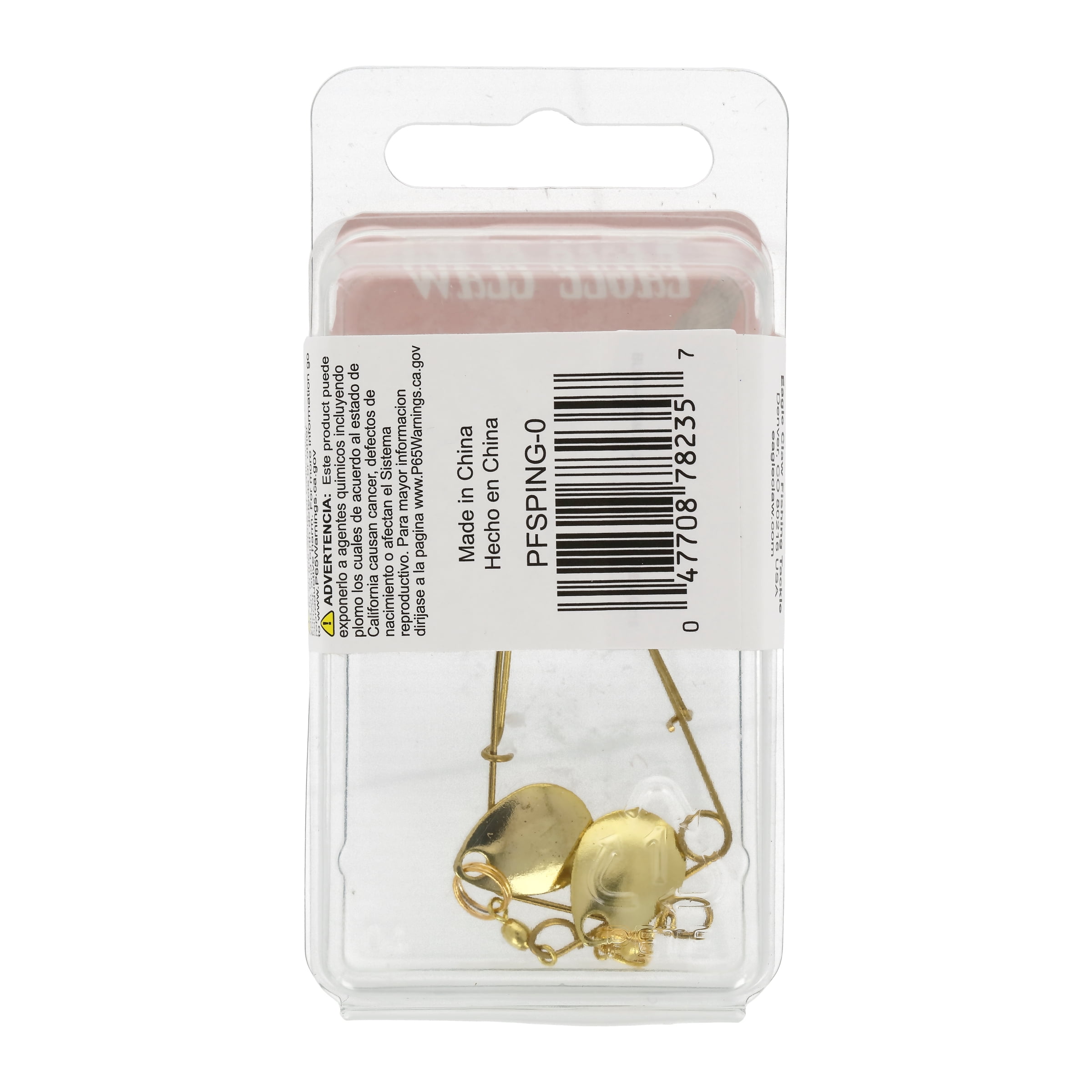 Eagle Claw Fishing Jig Panfish Spinner Arm, Gold, Size 0, 2 Count
