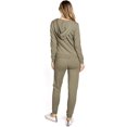 thumbnail image 3 of Ambiance Women's Juniors Zipper Hoodie and Joggers, Sweat Set (Large, Dusty Olive), 3 of 3
