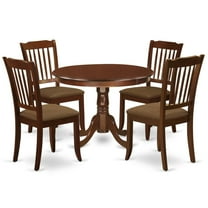 East West Furniture Hartland 5-piece Wood Dining Room Set in Mahogany