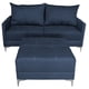 thumbnail image 4 of Sala Esquinera Modular El Bazar Store Montana Azul marino 170x155 cm, Tela Lino nacional, Love seat y taburete, 4 of 7