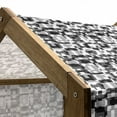 thumbnail image 5 of Abstract Pet House, Asymmetric Greyscale Pattern Optical Tessellation with Overlapping Shapes, Outdoor & Indoor Portable Dog Kennel with Pillow and Cover, 5 Sizes, Black Grey White, by Ambesonne, 5 of 5