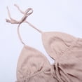 thumbnail image 6 of TrendOFT Halter Crop Tops for Women Y2K Drawstring Tie Ruched Dressy Casual Spaghetti Strap Cami Top Pink XL, 6 of 7