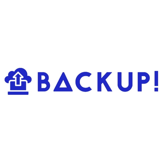 Printtoo Backup Self Inking Rubber Stamp Pre-Inked Office Stamp- Home Office Business Stationery, Blue- 42 x 9 mm