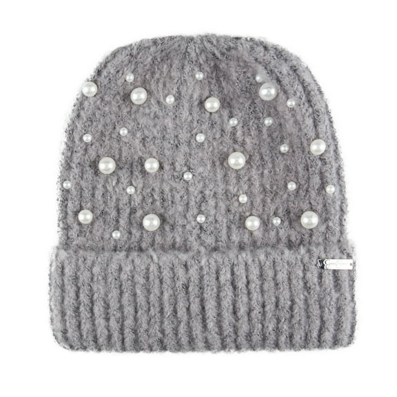 Jessica Simpson Women's Pearl Knit Cuffed Beanie Hat