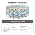 thumbnail image 5 of ZICANCN Round Table Cloths 60 Inch, Bohemian Mosaic Herringbone Table Cover Waterproof Washable Outdoor Picnic Tablecloth, 5 of 8