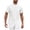 White, variant on Mens Banded Collar Dress Shirts Casual Short Sleeve Button Down Collar Shirt Solid Casual Summer Beach Vacation Tops