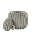 thumbnail image 5 of Weston Home Portola Plush Furry Channel Fabric Storage Ottoman, Light Gray, 5 of 9