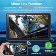 thumbnail image 3 of Pantalla CarPlay inalámbrica portátil para automóvil, estéreo de automóvil de doble DIN de 7 pulgadas para Apple CarPlay y Android Auto, reproductor multimedia con cámara de respaldo, Mirror Link, pan, 3 of 5