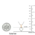 thumbnail image 4 of Dazzlingrock Collection Round Accent White Diamond Heart Pendant with 18 Inch Silver Chain for Women in 14K Rose Gold, 4 of 5