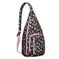 thumbnail image 1 of Owl Pattern Travel Sling Bag - Fashionable Crossbody Backpack with USB Charging Port, Perfect for Tech Essentials, 1 of 4